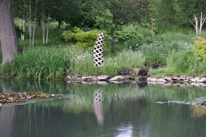 pond elm wood sculpture art exhibition biddestone manor tower