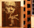 Jazz Miles Davis sculpture art screen scorched wood woodworking craft stencil art