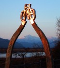 Bike Arch, Porthmadog Snowdon sunset 2004