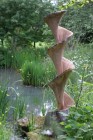 elm spiral sculpture garden art chainsaw